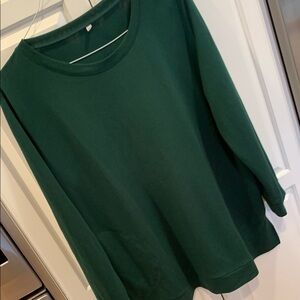Deep Green 2XL Sweatshirt. Pockets.